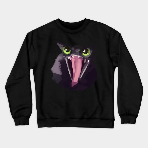 Hilarious cursed maxwell the cat! Crewneck Sweatshirt by Lunaticmoonart